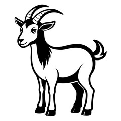 goat on a white background