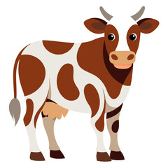 cow isolated on white