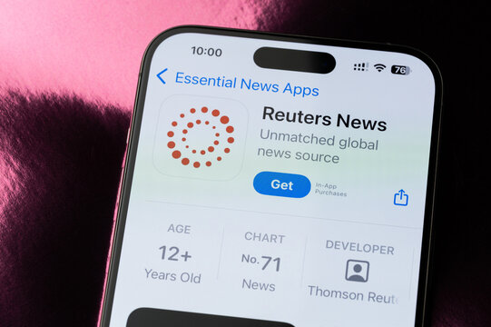 Reuters news mobile application ranking