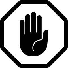 stop hand icon vector illustration