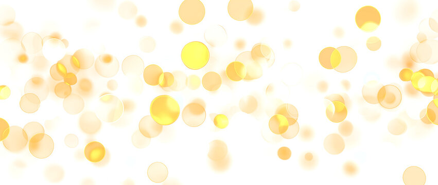 Vector gold sparkle, dust, Bokeh, glitter particles background effect. Glowing light effect with glitter on transparent background - Powered by Adobe