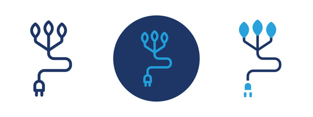 Set of pixel perfect colored Renewable energy icon with 1 unexpanded, 1 silhouette,  Icon symbolizing energy from renewable sources.