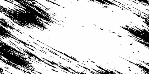 Vector modern paintbrush grunge with halftone dots pattern texture