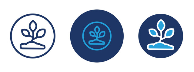 Set of pixel perfect colored Biodiversity icon with 1 unexpanded, 1 silhouette,  Icon representing biodiversity with nature and animal elements.