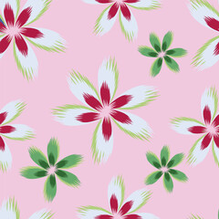 Abstract seamless floral pattern. Spring Trendy flowers print, Plant background, design for fabric, cloth design, covers, wallpapers, print, scrapbooking.
