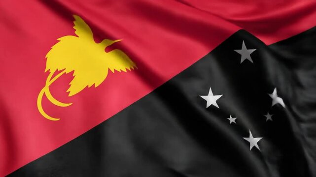 Papua New Guinea waving flag background video