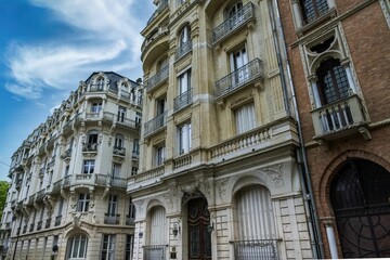 Fototapeta premium Vichy in France, thermal city, houses