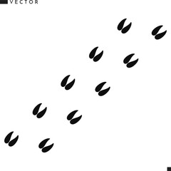Animal footprint vector. Goat footprint silhouette 
