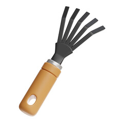 3d garden rake icon