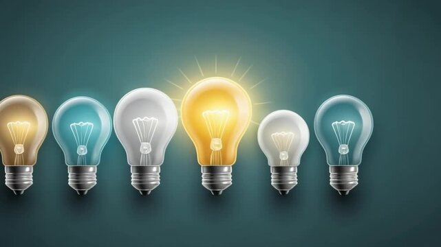 Illustrative image of light bulbs showcasing the idea of innovation and creativity - Powered by Adobe