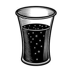 Illustration of a refreshing glass of cola drink with bubbles, perfect for summer refreshment and design