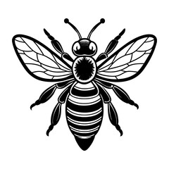 Detailed honey bee illustration for beekeeping enthusiasts and nature lovers vector graphic design
