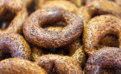 Bagels with sesame seeds
