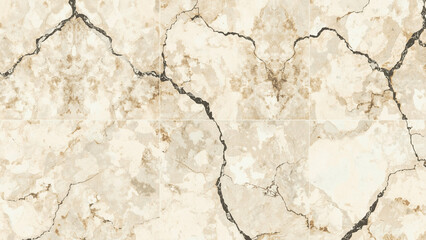Obraz premium Elegant Beige Marble Texture with Natural Cracks for Design Projects