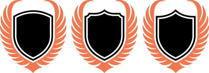 Shield logo design vector security badge emblem heraldic icon graphic illustration template 100 editable stock vector illustration