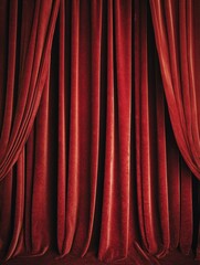 red velvet curtain creates dramatic atmosphere, perfect for performance