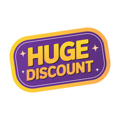 Huge discount sale label badge design