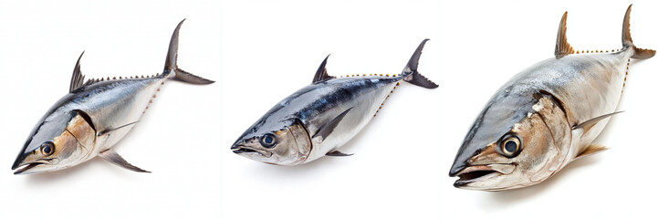 Set of Beautiful Tuna fish, Tuna fish isolated on a transparent background