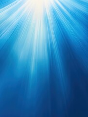 Obraz premium Blue sunlight rays background.