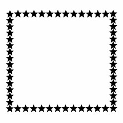 star border vector in minimal style, great for certificate frames, retro posters, labels, or bold graphic design projects