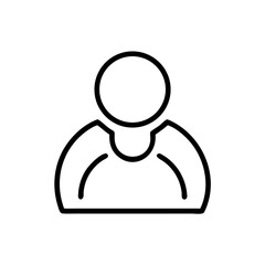 Fototapeta premium Simple Line Art Icon Person, User, Profile, Avatar, Human