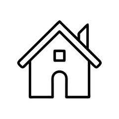 Simple Line Art House Icon Home Sweet Home Illustration