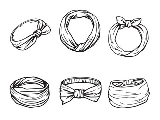 Bandeau Simple Outline Drawing