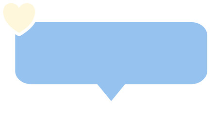 Cute Speech bubble with heart decoration