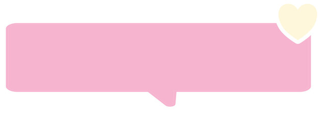Cute Speech bubble with heart decoration