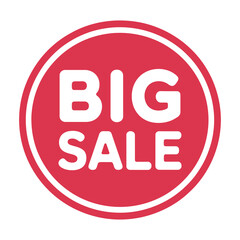 Big sale red circle label design element