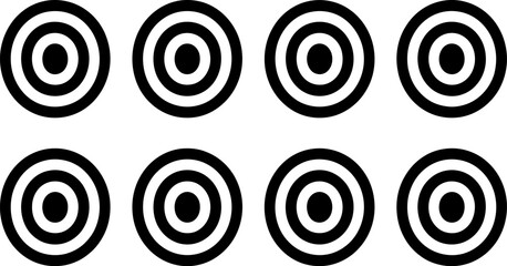 Abstract target pattern background circles design red black illustration wallpaper graphic art texture 100 editable stock vector illustration