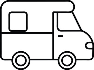  ice cream van icon on white background