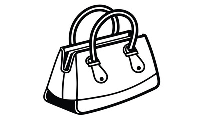 Handbag isolated on white background is a stylish accessory