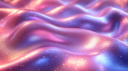 Obraz premium Shimmering iridescent waves abstract background texture