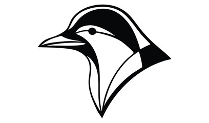 vector drawing of a bird