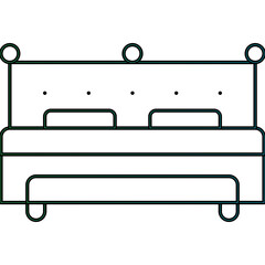 Master bed single icon vector illustration