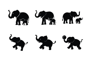Elephant silhouette design bundle