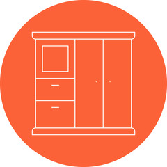cupboard single icon vector illustration