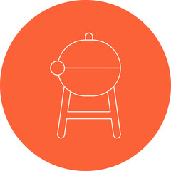 bbq party single icon vector illustration