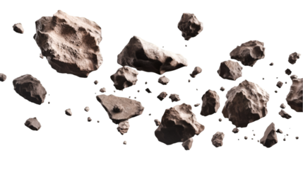 Asteroid Field Space Rocks and Debris in Motion