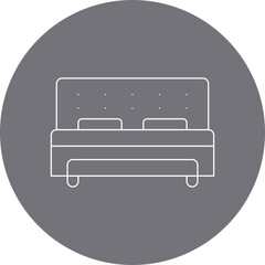 Sleeping bed single icon vector illustration