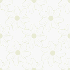 Abstract seamless floral pattern. Spring Trendy flowers print, Plant background, design for fabric, cloth design, covers, wallpapers, print, scrapbooking.