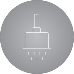 Shower single icon vector illustration