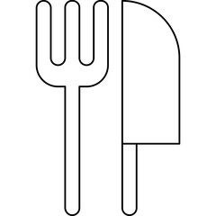 Fork Knife single icon vector illustration