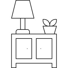 Side table single icon vector illustration