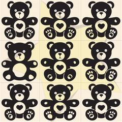 Obraz premium seamless pattern with funny cats