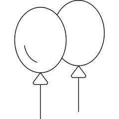 Balloons single icon vector illustration