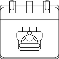 Calendar single icon vector illustration