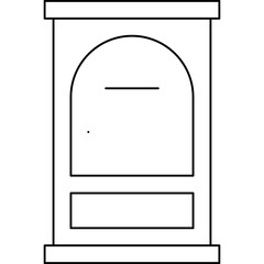 Door single icon vector illustration