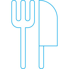 Fork Knife single icon vector illustration